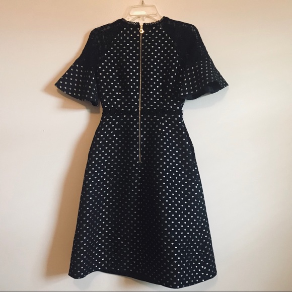 Draper James Net-A-Porter Black Polka Dot Dress - Picture 7 of 10